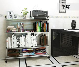 車輪の多機能の救うスペースの3層のステンレス鋼の貯蔵の棚
